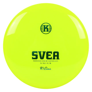 Kastaplast Disc Golf K1 Svea Midrange 5/6/-1/0 Yellow/Slate 176 grams