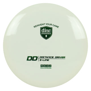 Discmania Disc Golf S-Line DD Distance Driver 11/6/-3/2 White/Green Holo 174 grams