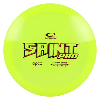 Latitude 64 Disc Golf Opto Saint Pro Fairway Driver 8/5/-0.5/2 Yellow/Red 163 grams