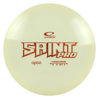 Latitude 64 Disc Golf Opto Saint Pro Fairway Driver 8/5/-0.5/2 White/Orange 174 grams