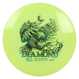 Latitude 64 Disc Golf Opto Moonshine Diamond Fairway Driver 8/6/-3/1 Yellow/Turquoise 155 grams