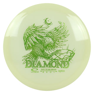 Latitude 64 Disc Golf Opto Moonshine Diamond Fairway Driver 8/6/-3/1 White/Olive 156 grams