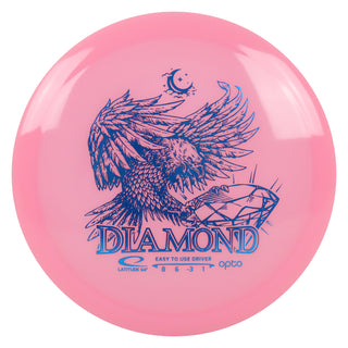 Latitude 64 Disc Golf Opto Moonshine Diamond Fairway Driver 8/6/-3/1 Pink/Blue 156 grams