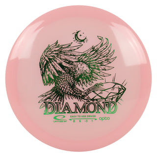 Latitude 64 Disc Golf Opto Moonshine Diamond Fairway Driver 8/6/-3/1 Pink/Green 156 grams