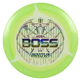 Innova Disc Golf Halo Star Boss Distance Driver 13/5/-1/3 Green White/Rainbow 149 grams
