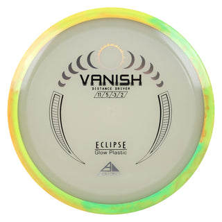 Axiom Disc Golf Eclipse Vanish Distance Driver 11/5/-3/2 Glow/Yellow Green Rust 166 grams