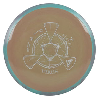 Axiom Disc Golf Neutron Virus Distance Driver 9/5/-3.5/1 Brown/Slate Blue Blend 158 grams