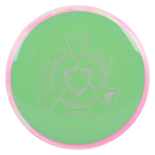 Axiom Disc Golf Neutron Virus Distance Driver 9/5/-3.5/1 Sage/Pink White 156 grams