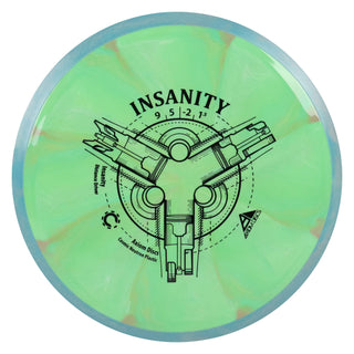 Axiom Disc Golf Cosmic Neutron Insanity Distance Driver 9/5/-2/1.5 Green/Slate Blue Blend 173 grams
