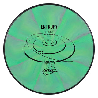 MVP Disc Golf Cosmic Neutron Entropy Putter 4/3/0/3 Green Pink 174 grams