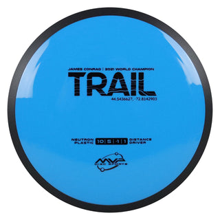 MVP Disc Golf James Conrad Neutron Trail Distance Driver 10/5/-1/1 Blue 168 grams