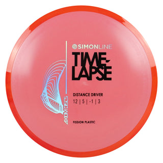 Axiom Disc Golf Simon Lizotte Line Fission Time Lapse Driver 12/5/-1/3 Red/Orange Red 157 grams