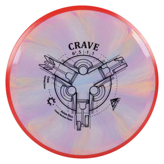 Axiom Disc Golf Cosmic Neutron Crave Fairway Driver 6.5/5/-1/1 Pastel Purple/Red 163 grams