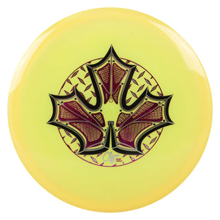 Climo Disc Golf Victory Line Belleair Iron Leaf Midrange 5/4/0/2 Orange/Black Magenta 172 grams