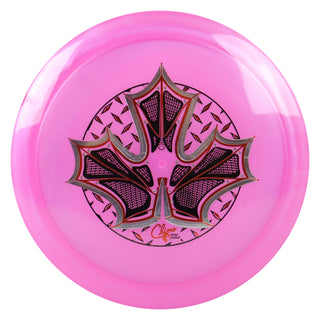 Climo Disc Golf Victory Line Skyway Iron Leaf Distance Driver 11/5/-1/3 Purple/Silver Black 174 grams
