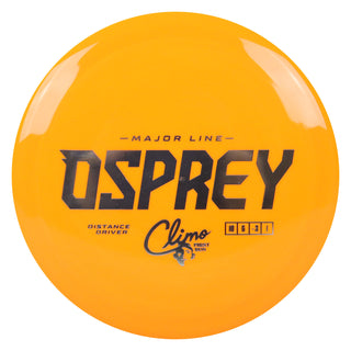 Climo Disc Golf Major Line First Run Osprey Distance Driver 10/6/-3/1 Orange/Silver 173 grams