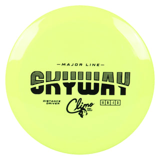 Climo Disc Golf Major Line Skyway Distance Driver 11/5/-1/3 Yellow/Black 158 grams