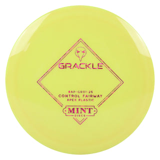 Mint Disc Golf Apex Grackle Fairway Driver 7/5/-1/2 Yellow/Magenta Shatter 173 grams