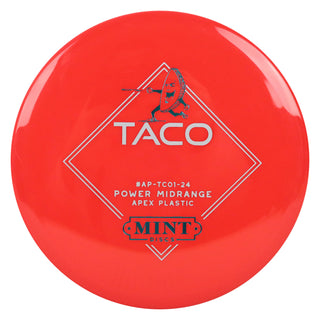 Mint Disc Golf Apex Taco Midrange Disc 5/5/0/2 Red/Turquoise 178 grams