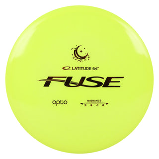 Latitude 64 Disc Golf Opto Moonshine Fuse Midrange 5/6/-1/0 Yellow/Red 178 grams