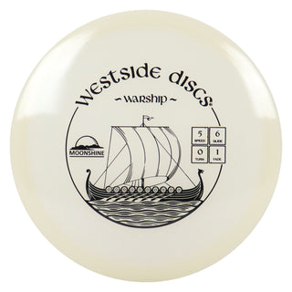 Westside Disc Golf VIP Moonshine Warship Midrange 5/6/0/1 Clear/Black 176 grams