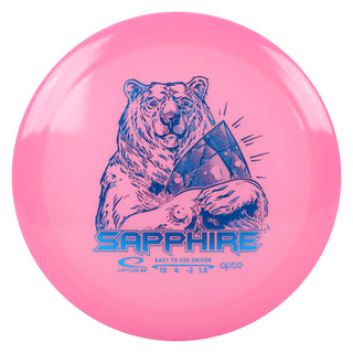Latitude 64 Disc Golf Opto Moonshine Sapphire Distance Driver 10/6/-2/1.5 Pink/Blue 162 grams