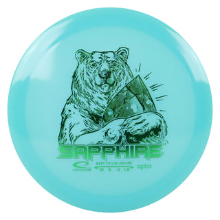 Latitude 64 Disc Golf Opto Moonshine Sapphire Distance Driver 10/6/-2/1.5 Blue/Green 162 grams