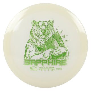 Latitude 64 Disc Golf Opto Moonshine Sapphire Distance Driver 10/6/-2/1.5 Clear/Olive 163 grams