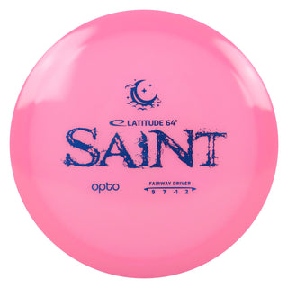 Latitude 64 Disc Golf Opto Moonshine Saint Fairway Driver 9/7/-1/2 Pink/Blue 174 grams