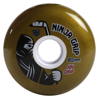 Rink Rat Roller Hockey Wheels Rinkster Ninja Grip 80mm XX Grip Gold 4-Pack