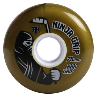 Rink Rat Roller Hockey Wheels Rinkster Ninja Grip 76mm / 80mm HiLo XXX Grip Gold 8-Pack