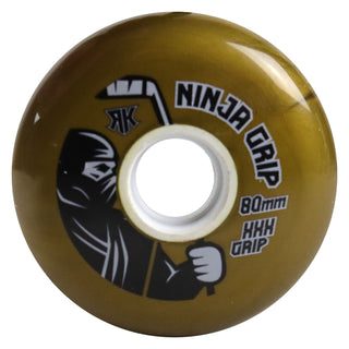 Rink Rat Roller Hockey Wheels Rinkster Ninja Grip 80mm XXX Grip Gold (Single)