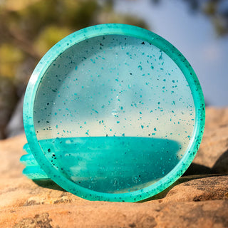 Trash Panda Disc Golf Phone Case Canyon Midrange 4/3/0/2 Teal Sparkle 175 grams