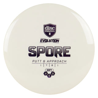 Discmania Disc Golf Soft Neo Spore Putter Hybrid Catch 1/7/0/1 White/Purple 156 grams
