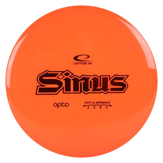 Latitude 64 Disc Golf Opto Sinus Putter 2/2/0/2 Orange/Red 173 grams