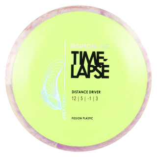 Axiom Disc Golf Simon Lizotte Line Fission Time Lapse Driver 12/5/-1/3 DayGlo/Lavender Blend 167 grams