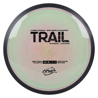 MVP Disc Golf James Conrad Neutron Trail Distance Driver 10/5/-1/1 Green Pink 175 grams