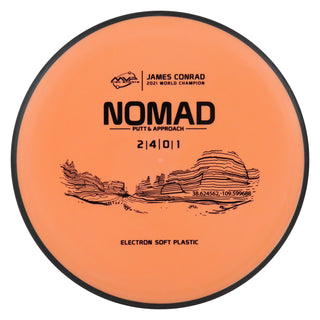 MVP Disc Golf Electron Nomad Soft Putter 2/4/0/1.5 Light Orange 172 grams