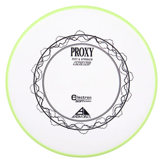 Axiom Disc Golf Electron Proxy Soft Putter 3/3/-1/0.5 White/Lime 171 grams