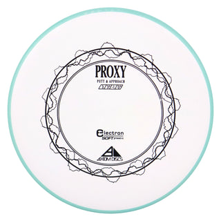 Axiom Disc Golf Electron Proxy Soft Putter 3/3/-1/0.5 White/Teal 174 grams