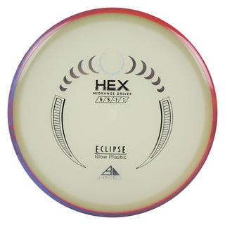 Axiom Disc Golf Eclipse Hex Midrange 5/5/-1/1 Glow/Red/Blue 176 grams