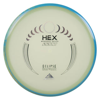 Axiom Disc Golf Eclipse Hex Midrange 5/5/-1/1 Glow/Turquoise Orange 176 grams