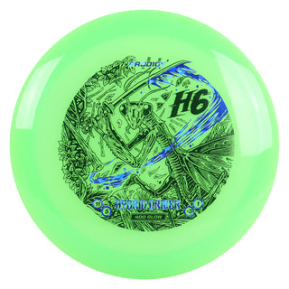 Prodigy Disc Golf 400 Glow H6 Slasher Hybrid Driver 11/5/-3/1 Green/Navy Shatter 174 grams
