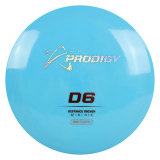 Prodigy Disc Golf 400 D6 Distance Driver 12/6/-3/2 Blue/Holo Shimmer/Orange 173 grams
