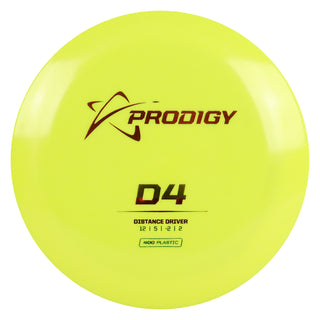 Prodigy Disc Golf 400 D4 Distance Driver 12/5/-2/2 Yellow/Orange/Rasta 168 grams
