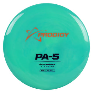 Prodigy Disc Golf 400 Ultra Soft PA-5 Putt and Approach 3/4/-2/0.5 Aqua/Orange/Indigo 175 grams