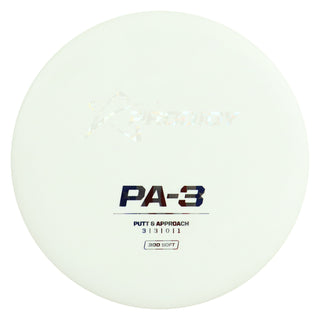 Prodigy Disc Golf 300 Soft PA-3 Putt and Approach 3/3/0/1 White/Ghost Shatter/USA 172 grams