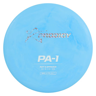 Prodigy Disc Golf 300 Ultra Soft PA-1 Putt and Approach 3/3/0/2 Blue/Holo Prisms/White 173 grams