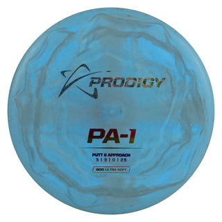 Prodigy Disc Golf 300 Ultra Soft PA-1 Putt and Approach 3/3/0/2 Black Blue/Black Prisms/Rainbow 174 grams
