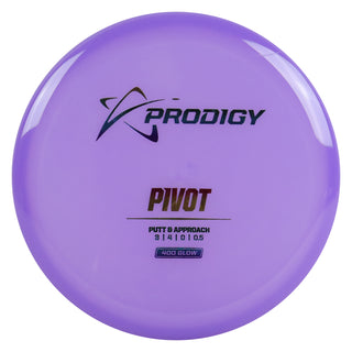 Prodigy Disc Golf 400 Glow Pivot Putt and Approach 3/4/0/0.5 Purple/Rainbow 174 grams